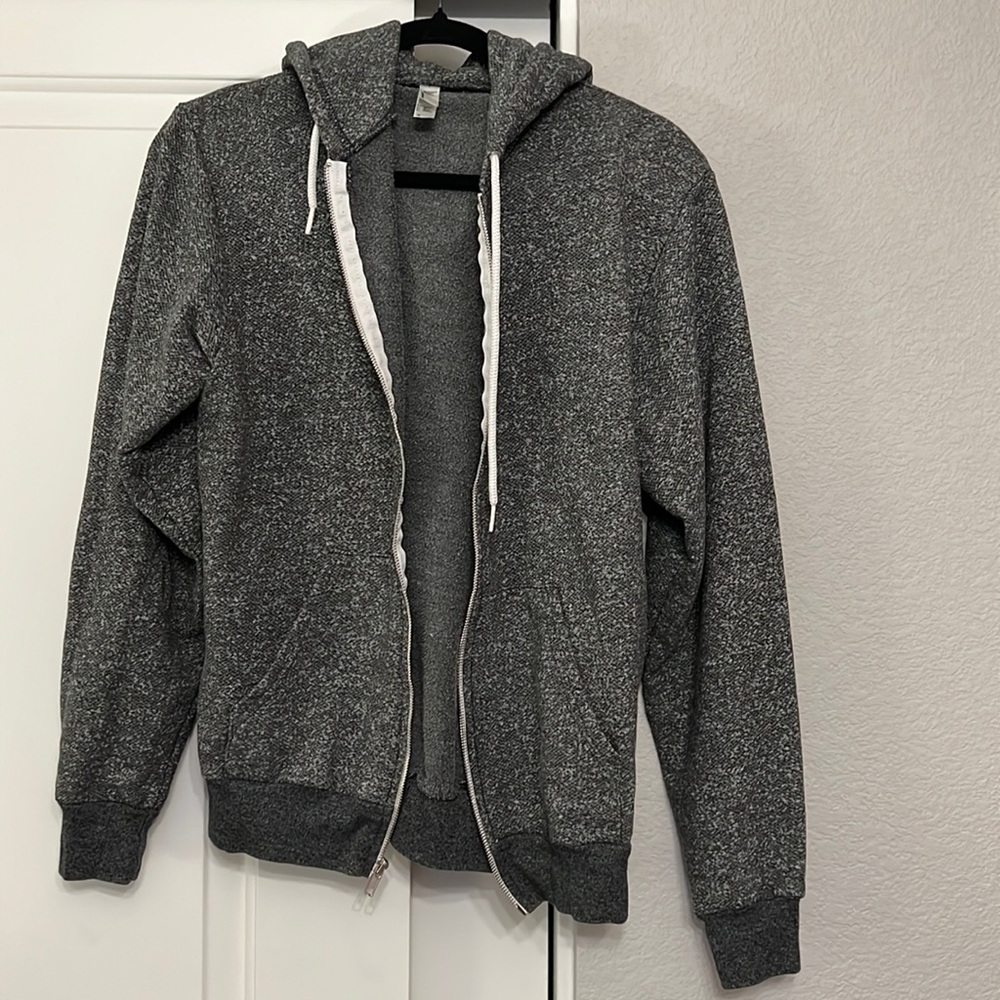 Heather Gray American Apparel Zip Up Sweater